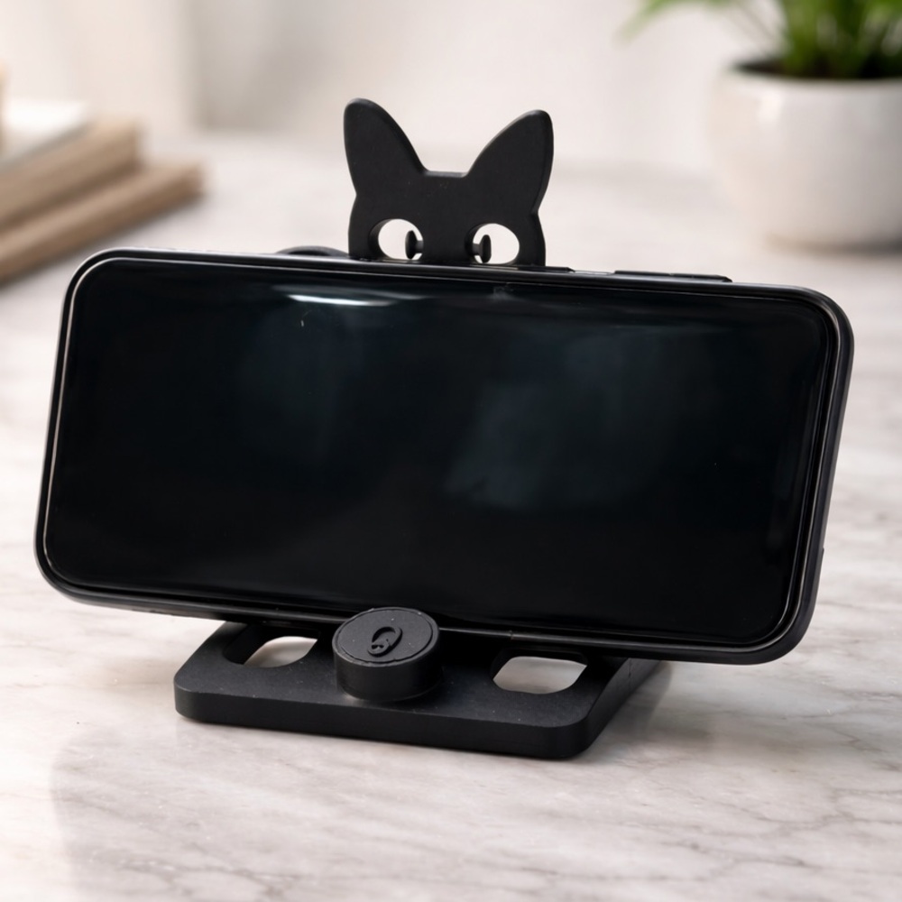 Black Cat Phone Holder